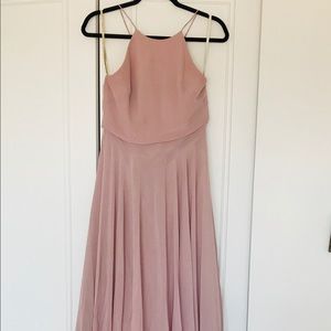 Jenny Yoo blush maxi dress - bridesmaid